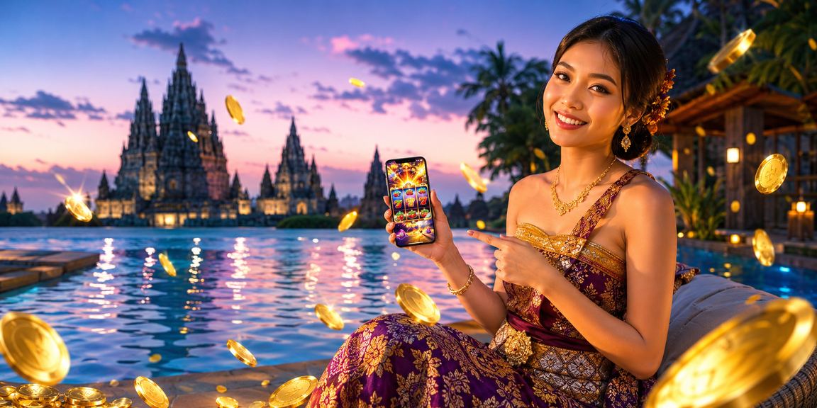 Model Vietnam memainkan mesin slot dengan ekspresi antusias